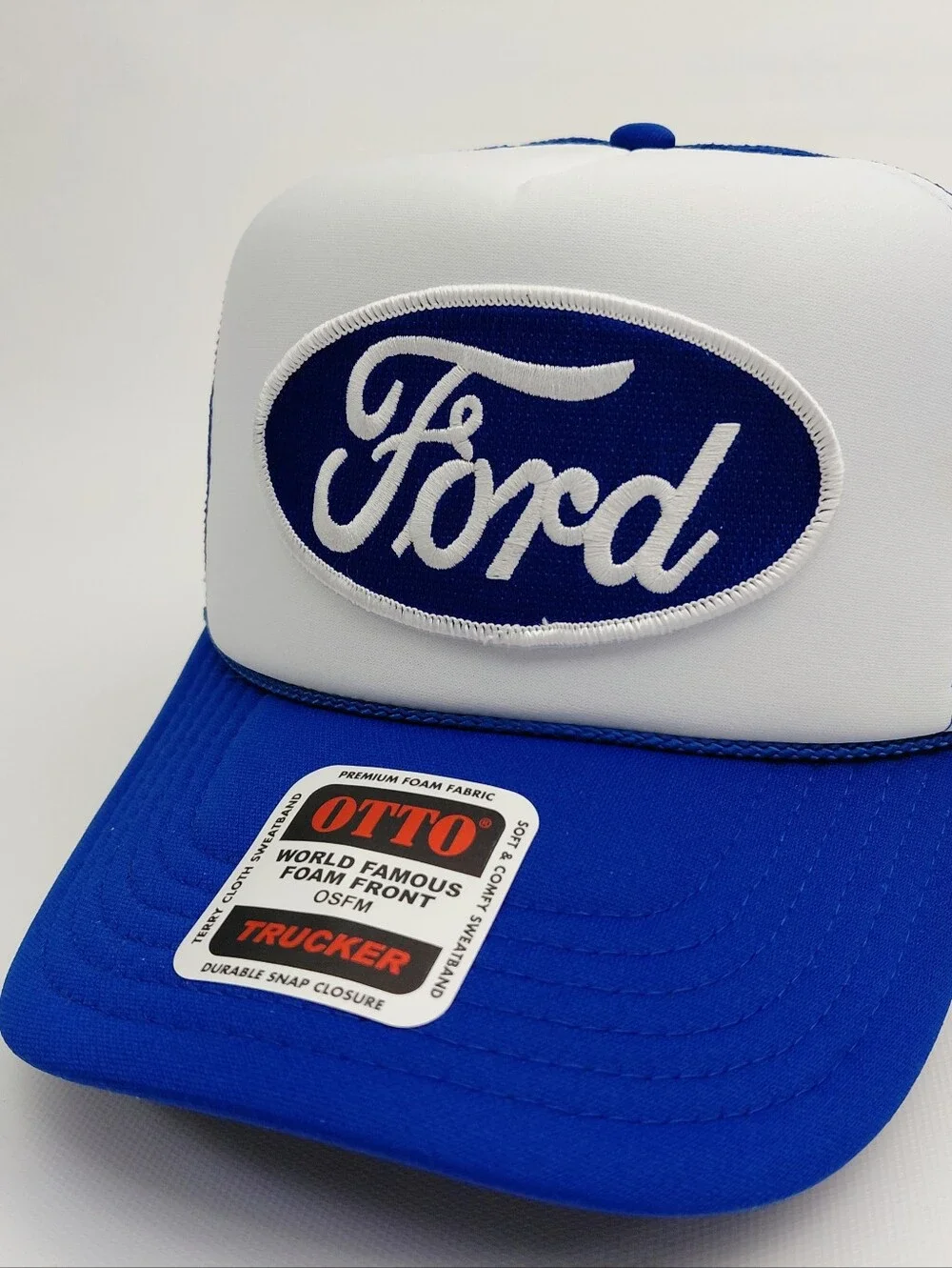 Ford Embroidered Patch Foam Trucker Cap Hat Mesh Snapback
